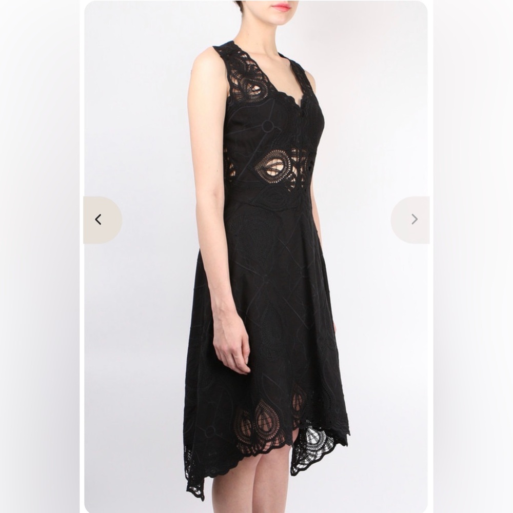 NWT Jonathan Simkhai Black Lace Midi Dress